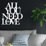 All You Need is Love Wood Sign, Wooden Wall Decor