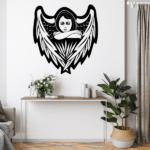 Angel Wall Decor Wall Art CDR DXF Free Vector