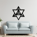 Cosmic Merkaba Star Wall Decor From Wood, Wooden Wall Art