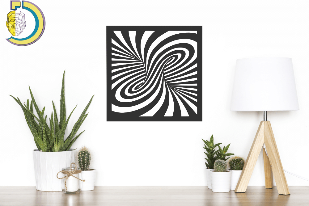 Decor Twirl Wall Art Laser Cut SVG DXF Vector Cut Files