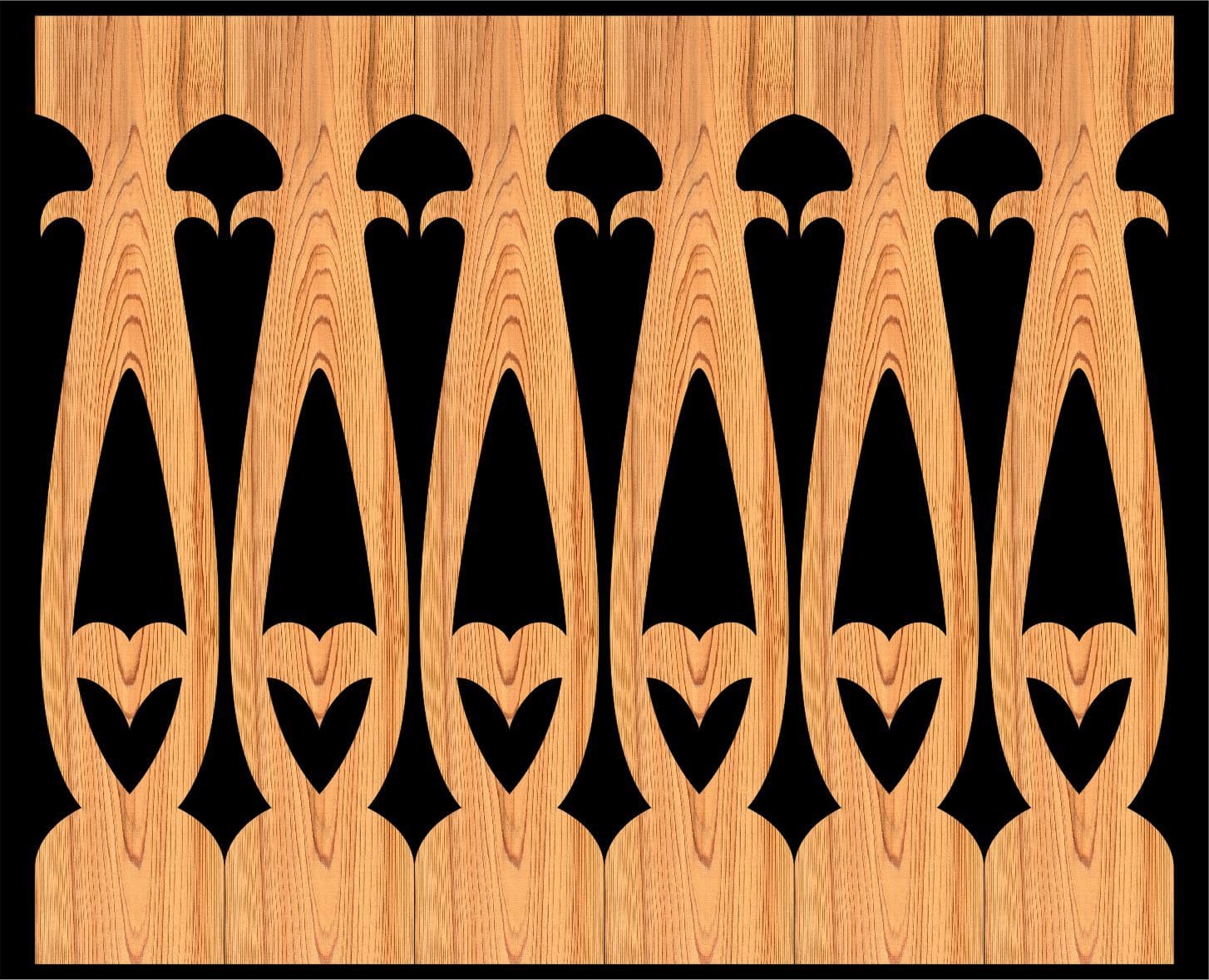 Decorative Baluster Railing 39 Pattern PDF File