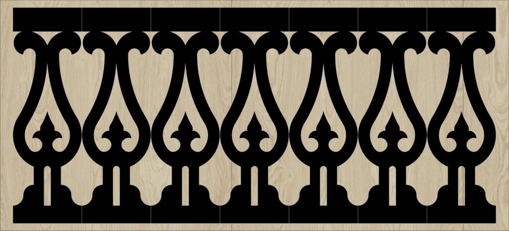 Decorative Baluster Railing 56 Pattern PDF File