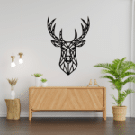 Deer Head Home Wall Decor Geometric Deer Head Wall Art