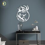 Deer with Fish Wall Decor Wall Art Free CDR DXF Vector