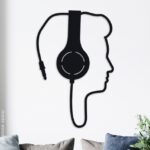 Headphones Wall Decor Wooden Wall Art Music Art Gift Dj Gift