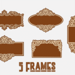 Laser Cut 5 Frames, Name Frame, Name Plate Vector Cut Files