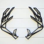 Laser Cut Geometric Antlers Wall Hanging Antlers Wall Decor