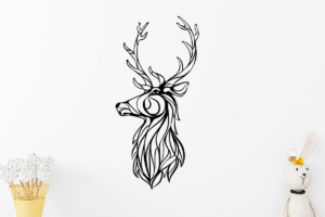 Laser Cut Reindeer Wood, Metal 3mm Vector Cut Files