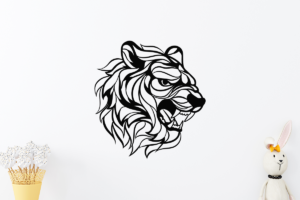 Laser Cut Tiger Wood, Metal 3mm Vector Cut Files