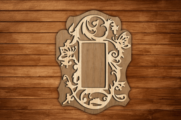 Laser Cut Wooden Photo Frame, Mirror Frame Free Vector