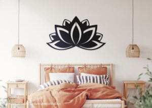 Lotus Flower Metal Art, Metal Lotus Wall Art