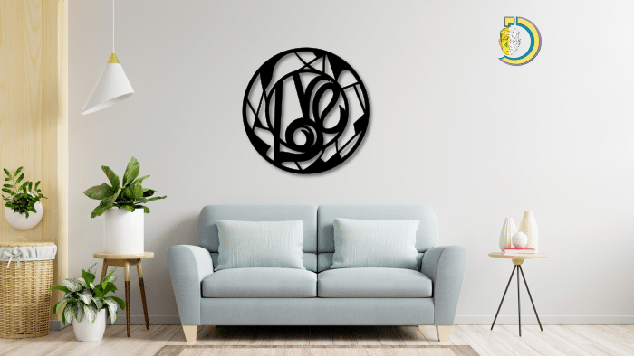 Love Circle Metal Wall Art, Metal Wall Sign, Metal Wall Decor