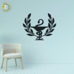 Metal Wall Art Bowl of Hygeia Design with Laurel Free Vector