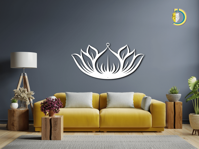 Metal Wall Decor, Lotus Wall Art, Yoga Wall Decor, Flower Sign