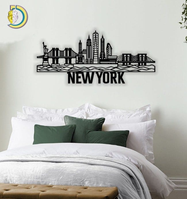 New York City Wall Decor Laser Cut Plasma CDR Free Vector