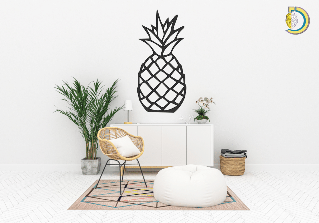 Pineapple Metal Wall Art, Metal Pineapple Wall Decor