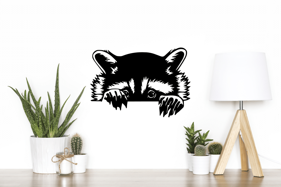 Raccoon Art Wall Decor Hunter Gifts Raccoon Wood Decor