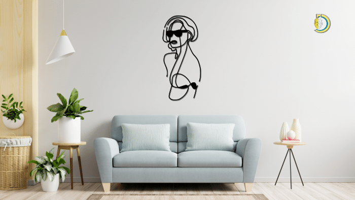 Savage Metal Wall Decor, Woman Metal Wall Art Free Vector