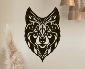 Wolf Head Wall Art Wolf Wall Decor Wooden Wall Art Home Decor