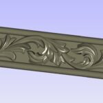 Baguette Wood Carving 23 Free RLF 3D Model