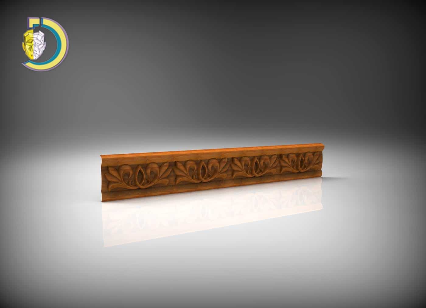 Baguette Wood Carving 45 Free STL 3D Model