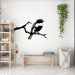 Bird on a Tree Wall Decor CDR DXF Free Vector