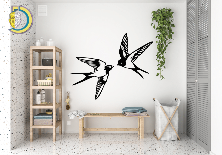 Birds Wall Decor CDR DXF Free Vector