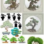 Bonsai Set CDR Free Vector Clipart