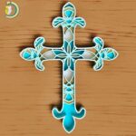 Cross Free CDR DXF Laser Cut Vector