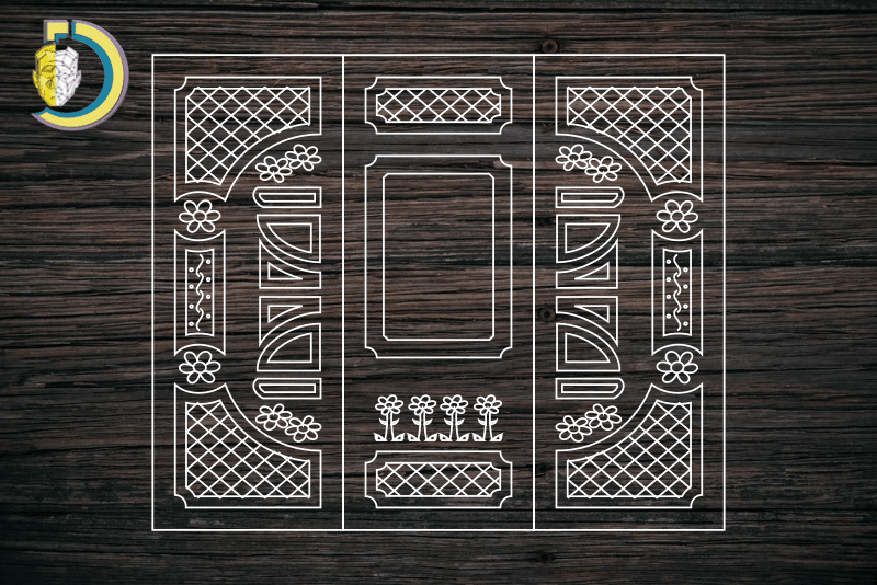 Decorative Door Design 02 CDR DXF Laser Cut Free Vector