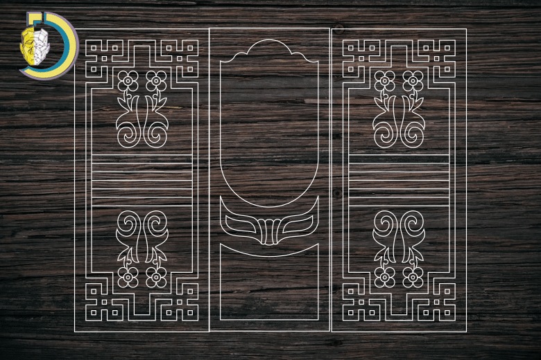 Decorative Door Design 06 CDR DXF Laser Cut Free Vector