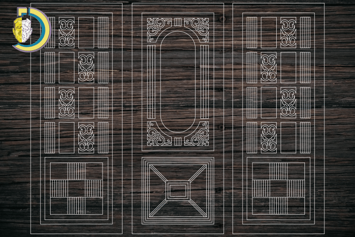 Decorative Door Design 26 CDR DXF Laser Cut Free Vector