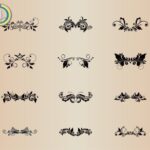 Floral Decoration Vector Element Collection Free Vector