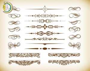 Floral Design Elements Vector Set Free Vector