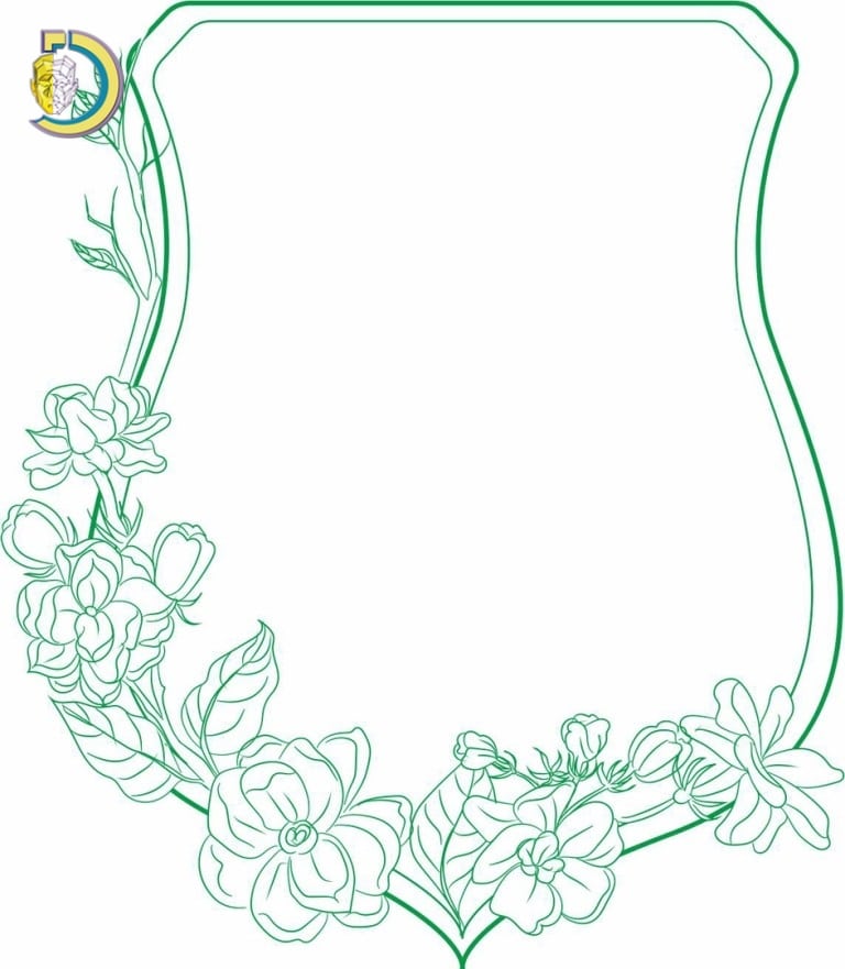 Frame with Flower CDR Free Vector