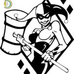 Harley Quinn DXF Free Vector