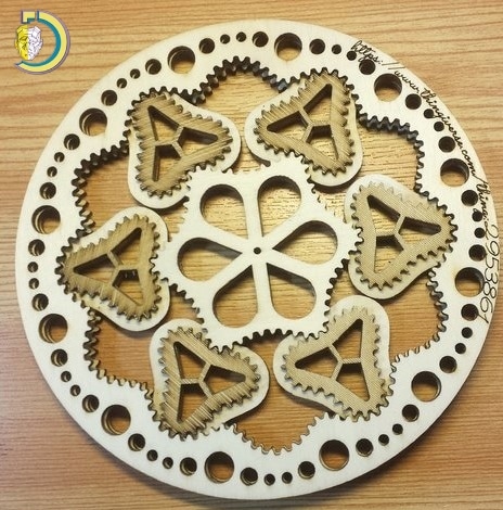 Laser Cut 2-4 Triangular Planetary Gears Punk Free Vector