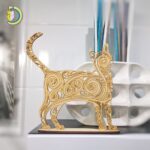 Laser Cut 3d Cat Free CDR Vector