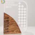 Laser Cut Acrylic & Wood Trophy DXF Free Vector