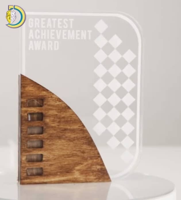 Laser Cut Acrylic & Wood Trophy DXF Free Vector