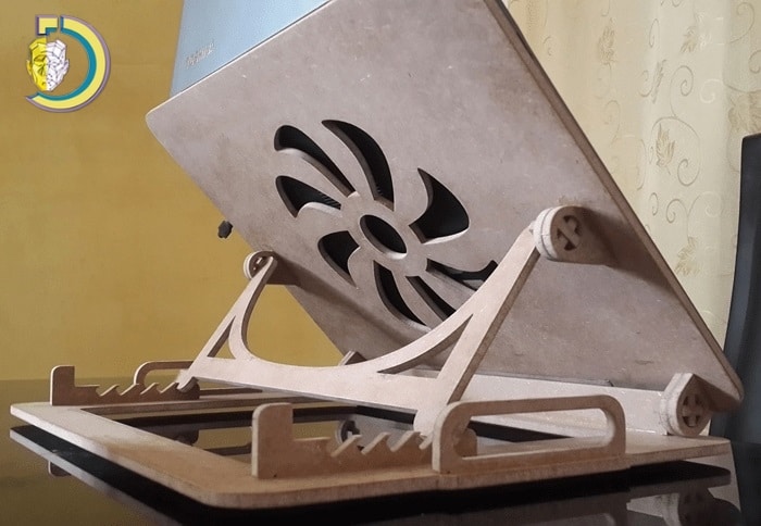 Laser Cut Adjustable Folding Laptop Table Free CDR Vector