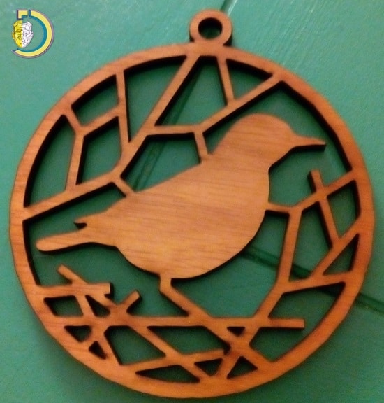 Laser Cut Bird Ornament Free Vector