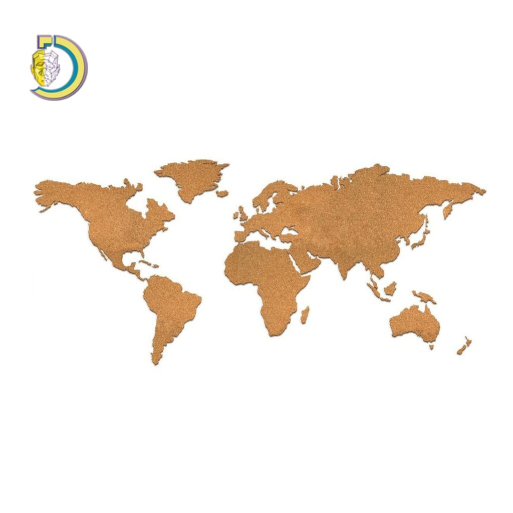 Laser Cut Blank World Map Free CDR Vector