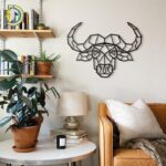 Laser Cut Bull Head Wall Decor Free Vector