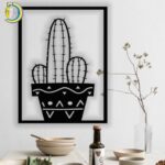 Laser Cut Cactus Decorative Wall Panel Free Vector