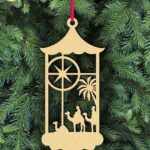 Laser Cut Camel Carvan For Christmas Decor Free Vector