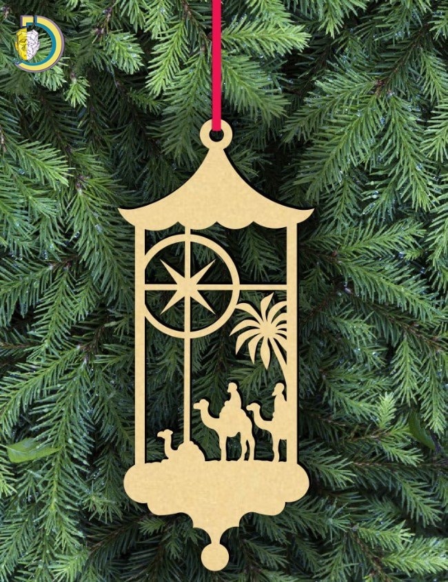 Laser Cut Camel Carvan For Christmas Decor Free Vector