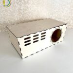 Laser Cut Chinchilla Hut Hideout House CDR Free Vector