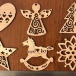 Laser Cut Christmas Decor Elements Free Vector