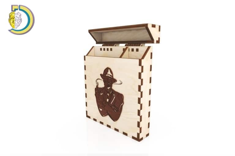 Laser Cut Cigarette Case 3mm CDR Free Vector